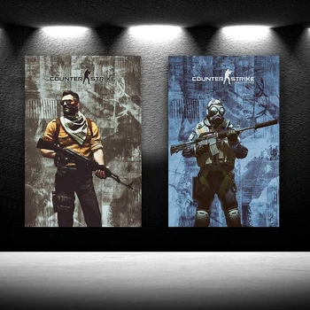 CSGO Gmae Counter Strike Global Офанзива Платно на Картина на Стената Художествени Плакати Декор за Хола Картини за Стена Щампи Домашен Деко