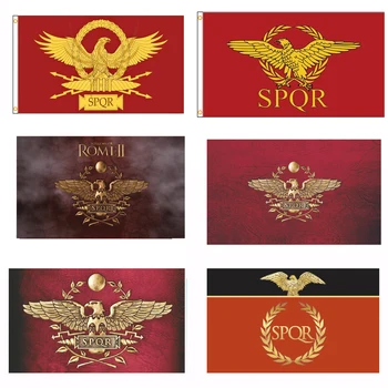 Yehoy 90*150 см Римската империя в Сената на Народа на Рим Орел SPQR Флаг