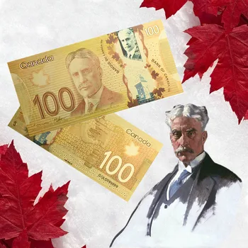 Валута на централната Банка на Канада Сувенирни банкнота от 100 Канадски долара Банкнота от златно фолио Банкноти
