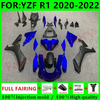НОВА ABS Мотор Впръскване на пълен Комплект Обтекателей подходящ За YZF R1 2020 2021 2022 YFZ-R1 20 21 22 Каросерия Комплект Обтекателей синьо черен