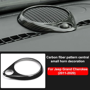 Централна Малък Стикер с Рога, Украса за Jeep Grand Cherokee 2011-2020, Автомобили Капак от Въглеродни Влакна, Декоративни Рамки, Аксесоари за Автомобили